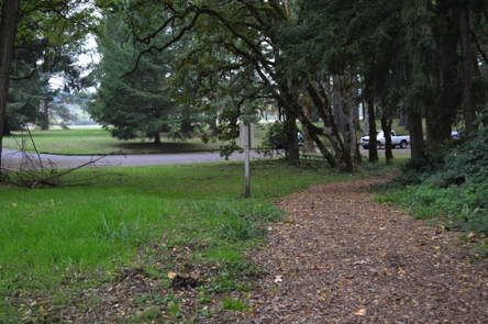 Natural surface trail goes to Riverside day use area – parking lot